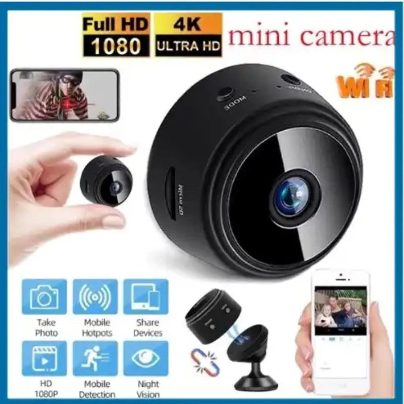 Kit 3 Câmeras A9 Câmera Espiã HD Mini Wifi 1080p Com Vigilância