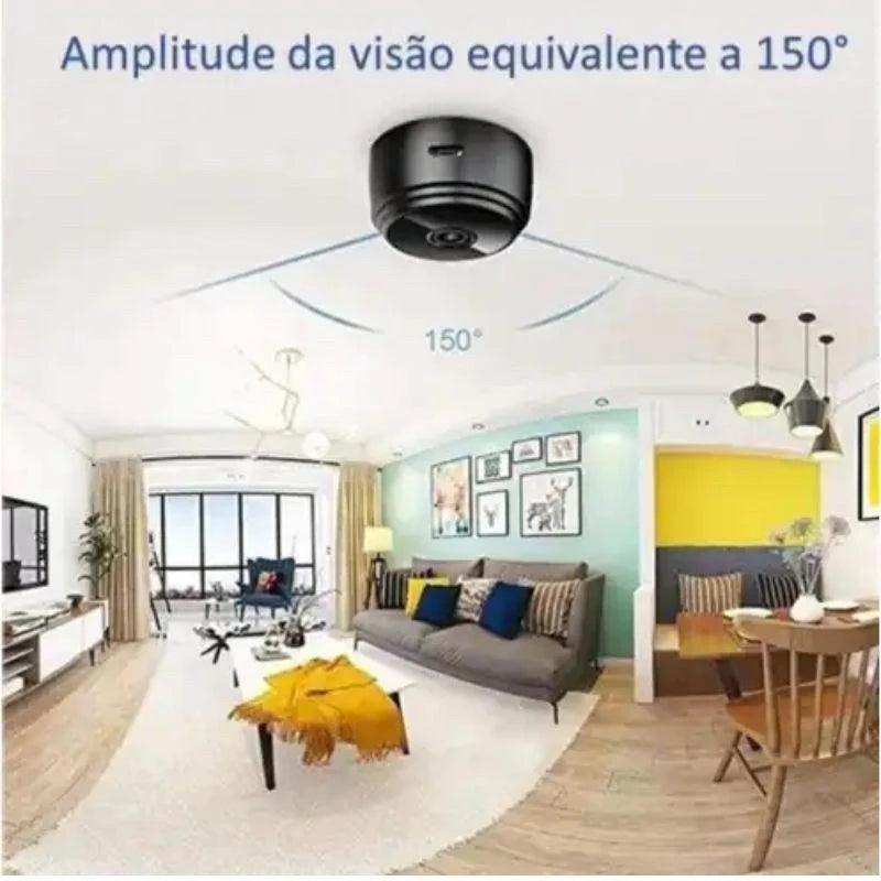 Kit 3 Câmeras A9 Câmera Espiã HD Mini Wifi 1080p Com Vigilância