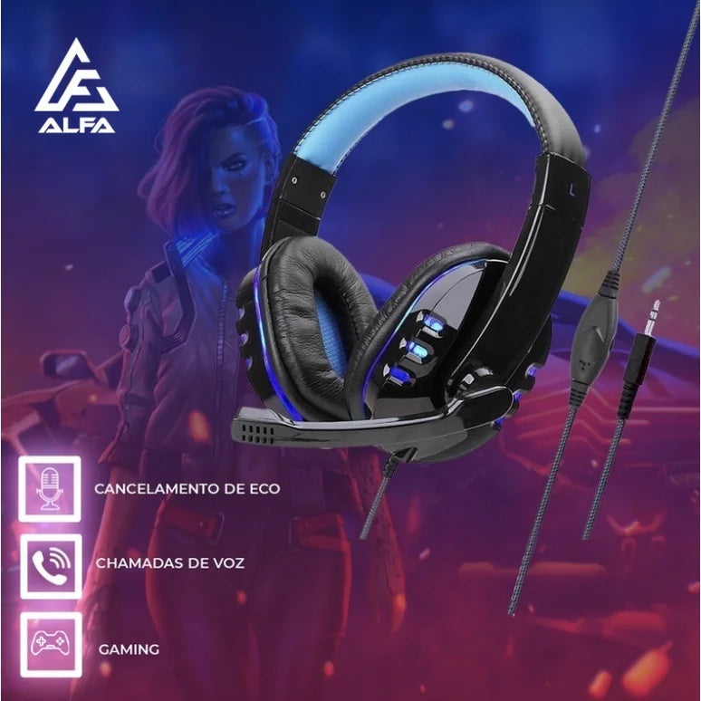 Fone Gamer A-302 P2 Microfone HeadPhone Para Ps4 De Jogo Com Fio